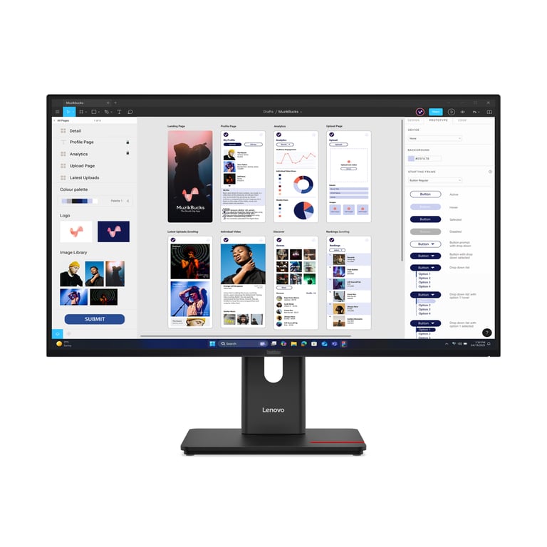Lenovo ThinkVision T32UD 40 écran plat de PC 80 cm 31.5 3840 x 2160 pixels 4K Ultra HD LCD Neuf