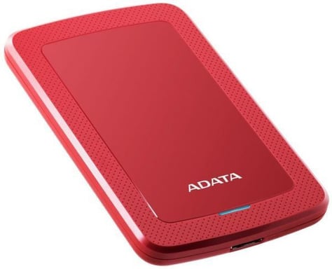 ADATA HDD Ext HV300 2TB Red 2000Go Rouge Disque Dur Externe - Disques durs externes (2000 Go, 2.5", 3.0 (3.1 Gen 1), Alimenté par Port USB, Rouge)