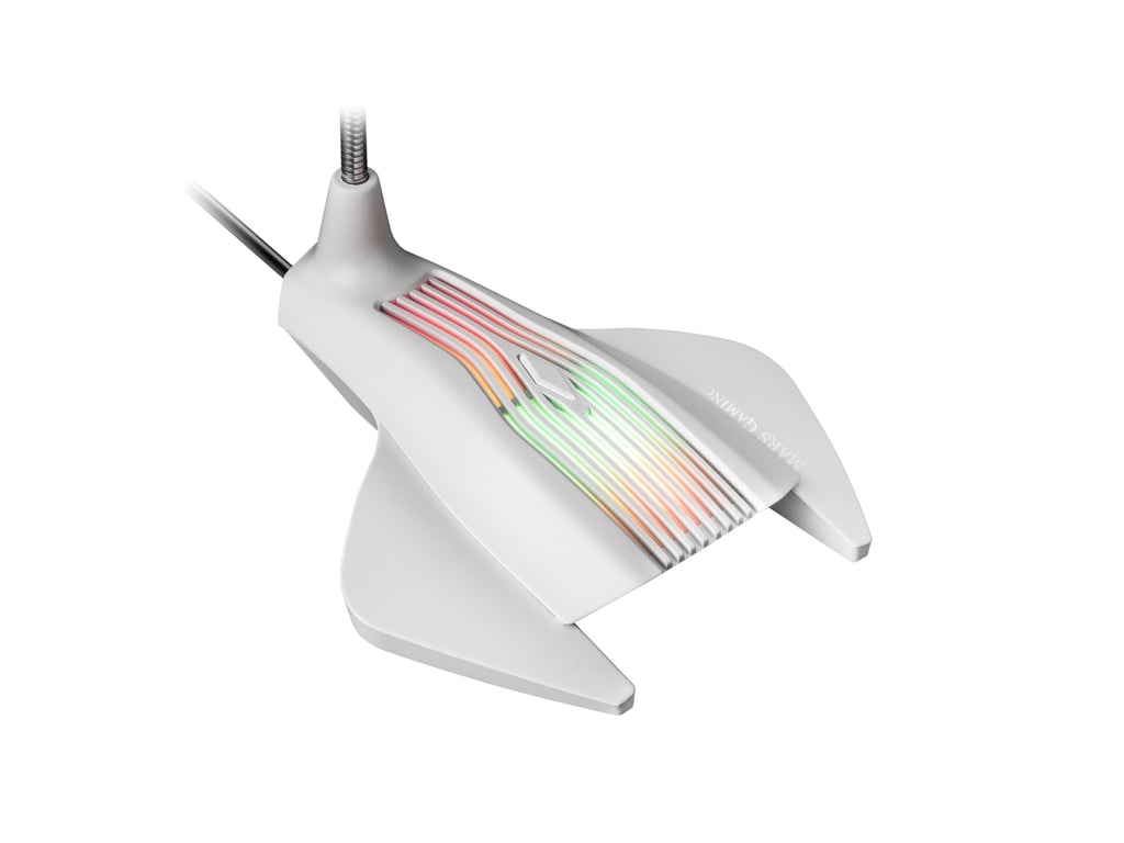 MARS GAMING MMICW RGB Microphone Blanc - Neuf