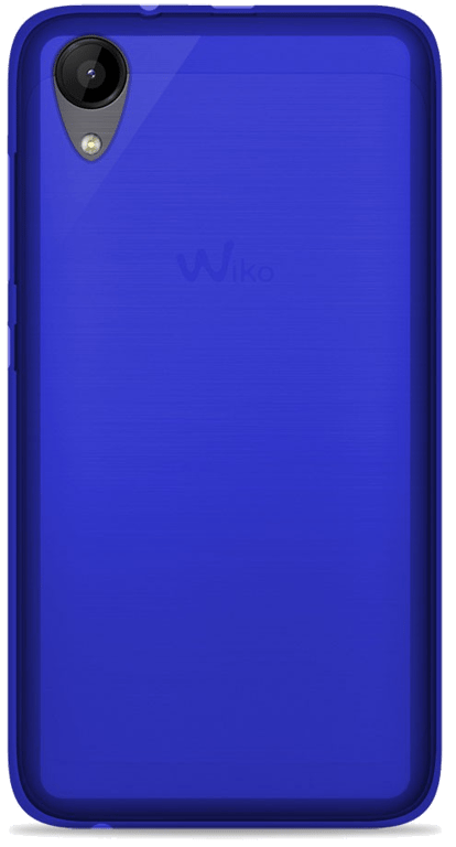 Coque silicone unie compatible Givré Bleu Wiko Sunny 2