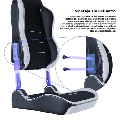 Chaise gaming Vertagear SL3800 HygennX Noir/Blanc – Ergonomie avancée, tissu anti-odeurs, soutien lombaire ContourMax™