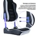 Chaise gaming Vertagear SL3800 HygennX Noir/Blanc – Ergonomie avancée, tissu anti-odeurs, soutien lombaire ContourMax™