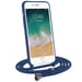 Coque pour iPhone 7 / 8 en TPU Premium Color Lace avec Cordon Tour de Cou Bleu marine