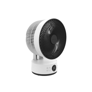 Ventilatore circolatore d'aria da scrivania Meaco MeacoFan Sefte 10 PRO, con batteria e app, portatile, silenzioso, 12 velocità, oscillazione automatica, bianco
