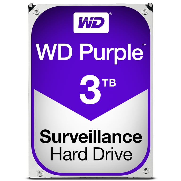 Western Digital Purple disque dur 3 To 5400 tr/min 64 Mo 3.5  Série ATA III - Neuf