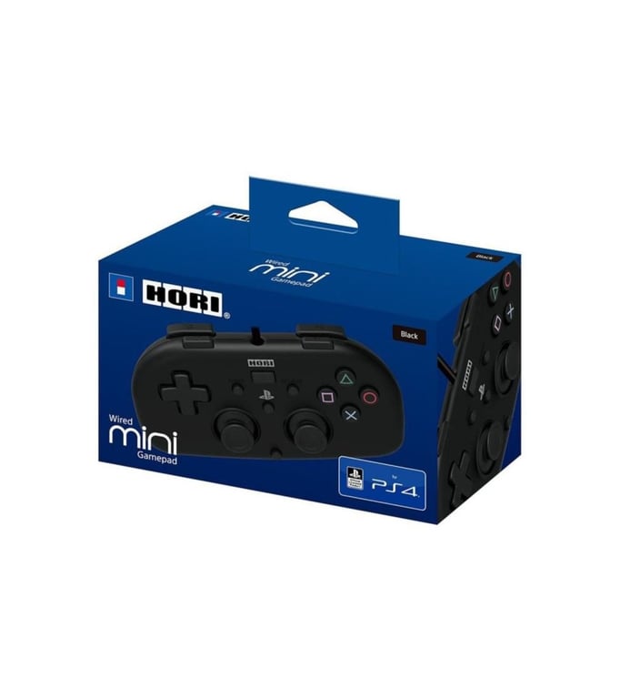 Hori Mini Manette Filaire Noire Pour PS4 - Licence Officielle Sony - Hori