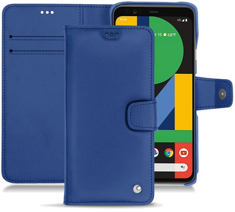Housse cuir Google Pixel 4 XL - Rabat horizontal portefeuilleBleu