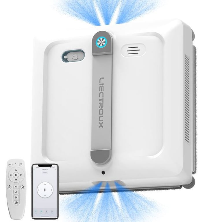 Robot Lave Vitres LIECTROUX S9 9000 Pa Doubles Brosses Rotatives App & Télécommande