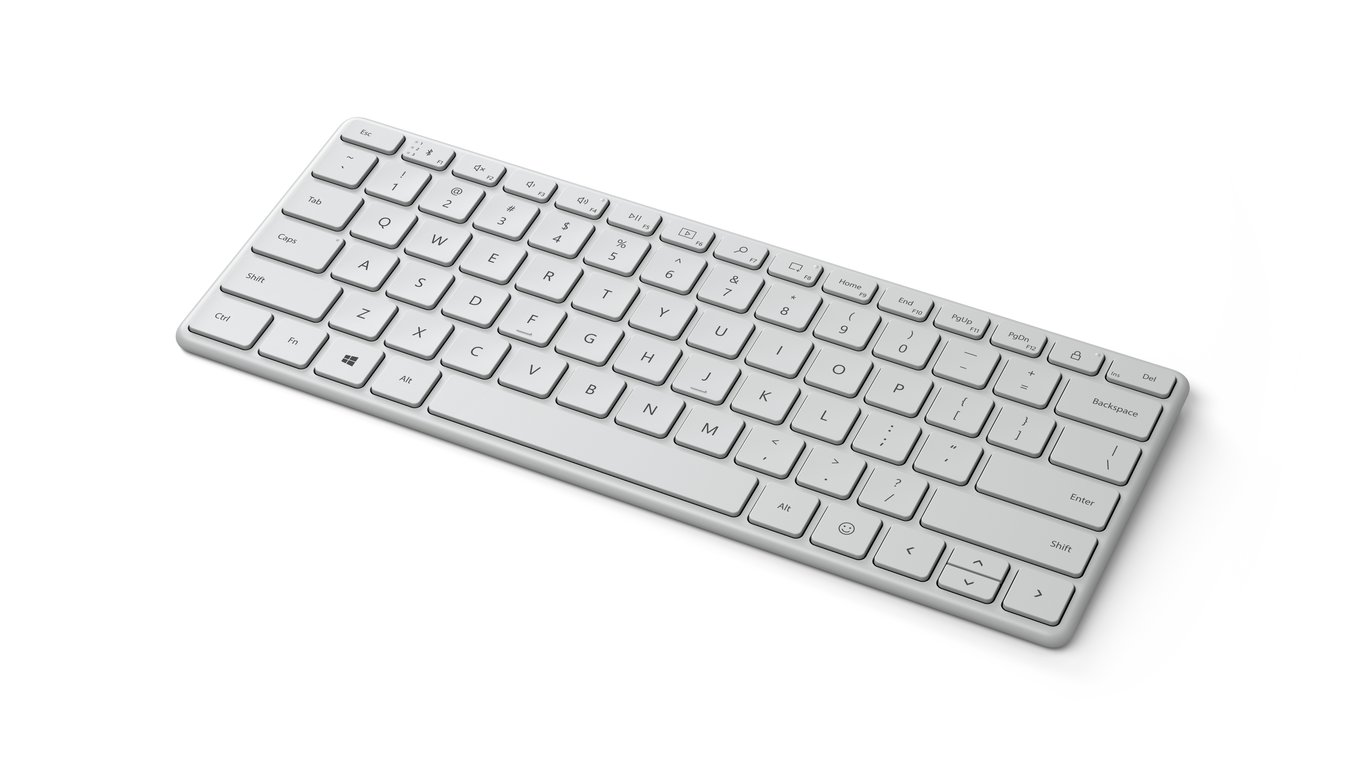 Microsoft Designer Compact Keyboard teclado Bluetooth AZERTY Blanco - Nuevo