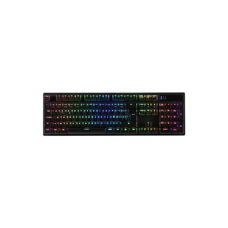 Clavier mécanique filaire Onlan CA-290 105 touches low profile switches rouges RGB Noir - Neuf