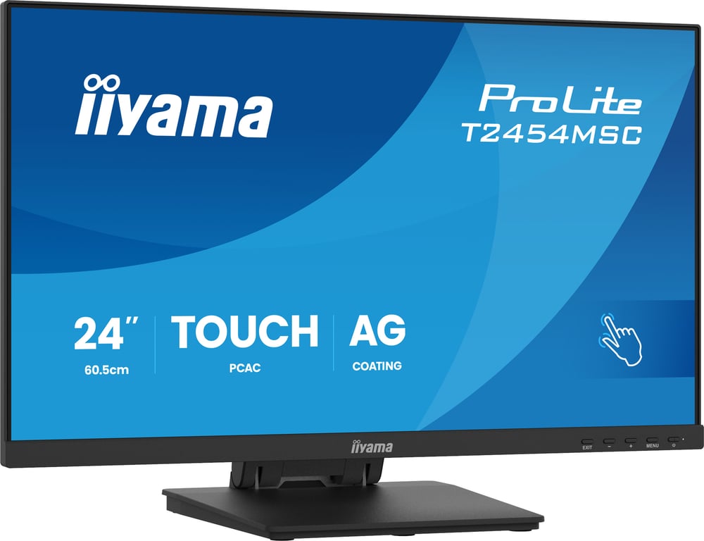 iiyama ProLite T2454MSC-B3AG écran plat de PC 60,5 cm (23.8 ) 1920 x 1080 pixels Full HD LED Écran tactile Multi-utilisateur Noir - Neuf