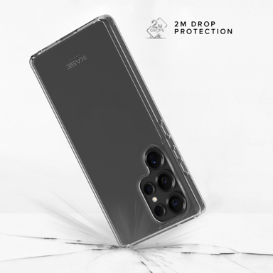 Coque hybride invisible fabriqué avec 83% de plastique recyclé pour Samsung Galaxy S26 Ultra 5G, Transparente