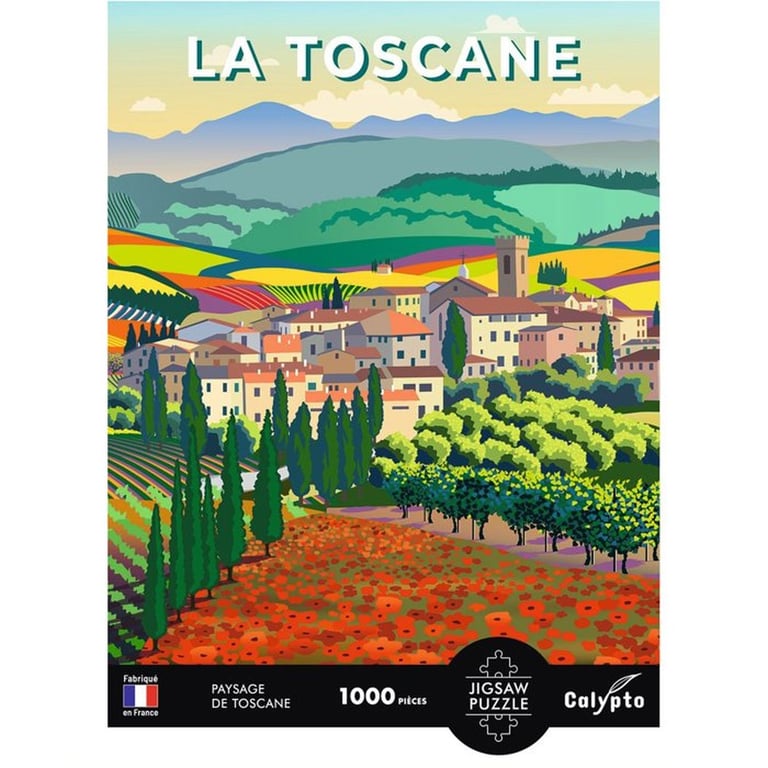 Puzzle SENTOSPHERE Calypto 1000 pièces Paysage de la Toscane Toucher soyeux Dès - vue 4