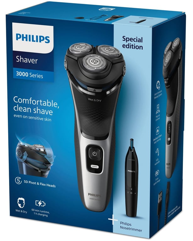 Rasoir Électrique PHILIPS S3143/02 – Étanche, Autonomie 60min - vue 5