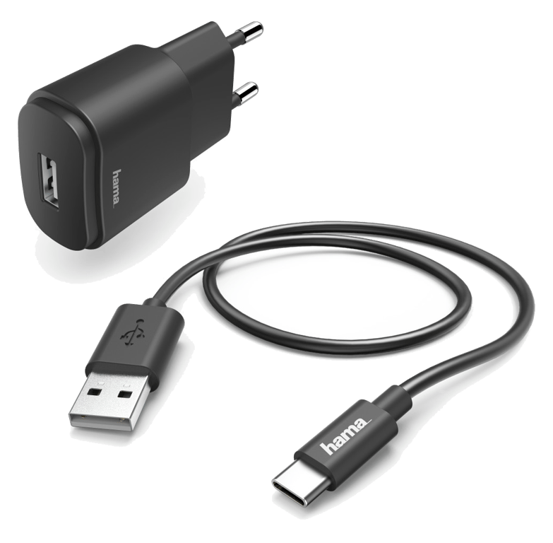 Kit charge secteur, USB-C, 12 W, noir