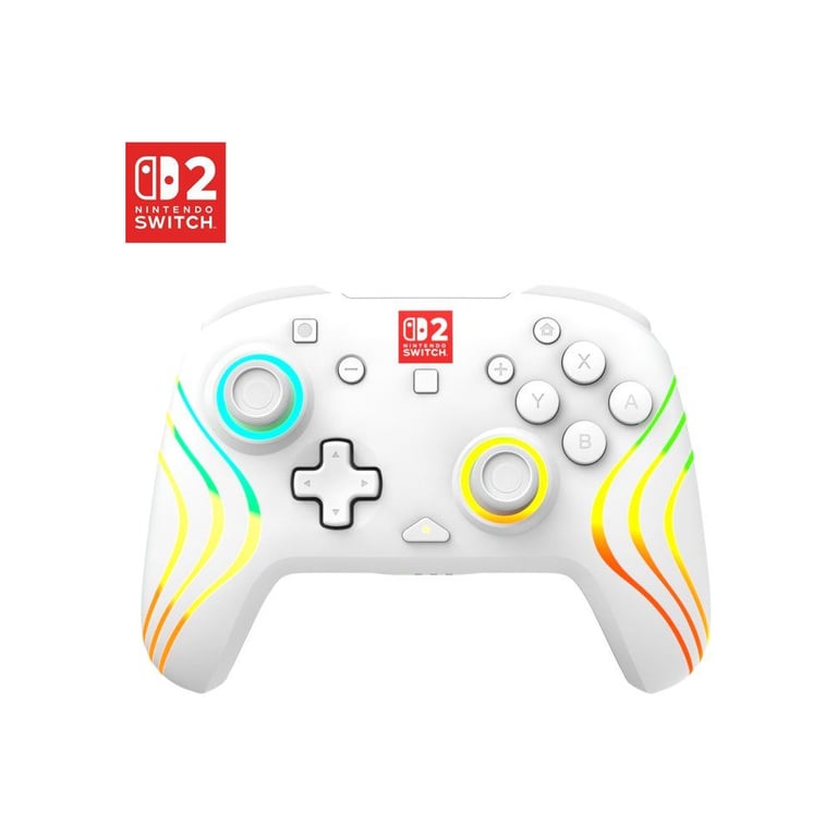 Manette de jeu sans fil TURTLE BEACH Afterglow Wave RGB pour Nintendo Switch 2 Blanc - Neuf