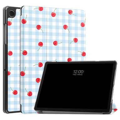 imoshion Coque tablette Design Trifold pour Samsung Galaxy Tab A11 Plus / A9 Plus - Cherry Check