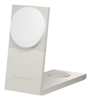 Native Union Rise 3-In-1 Qi2 Smartphone Gris claro USB Cargador inalámbrico Interior