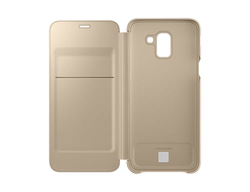 Samsung EF-WJ600 coque de protection pour téléphones portables 14,2 cm (5.6'') Étui avec portefeuille Or Samsung Galaxy J6 (2018)