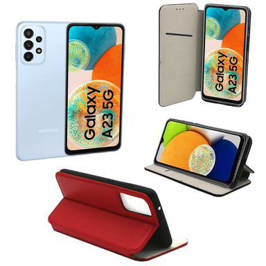 Housse rouge pour Samsung Galaxy A23 5G Etui coque de Protection Portefeuille à Rabat avec Porte Cartes - Pochette XEPTIO