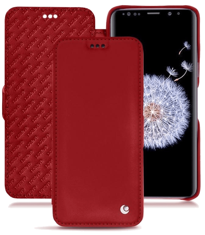 Housse cuir Samsung Galaxy S9+ - Rabat horizontalRouge