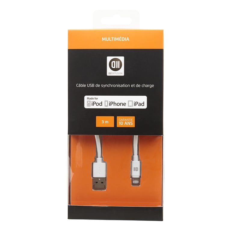 Câble USB vers Lighting compatible avec iPhone 3 - vue 2