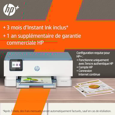 Stampante HP ENVY HP Inspire 7221e All-in-One, a colori, per la casa e l'ufficio, stampa, copia, scansione, wireless; HP+; idoneità all'inchiostro istantaneo HP; scansione in PDF