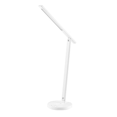 Lámpara de escritorio Tellur Smart WiFi, 12W, blanca, cálida, Qi 10W, USB 10W, ajustable, blanca