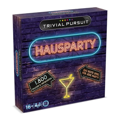 Jeu d'ambiance Winning Moves Trivial Pursuit Hausparty Apéro XXL 1 800 questions 16+ Violet néon