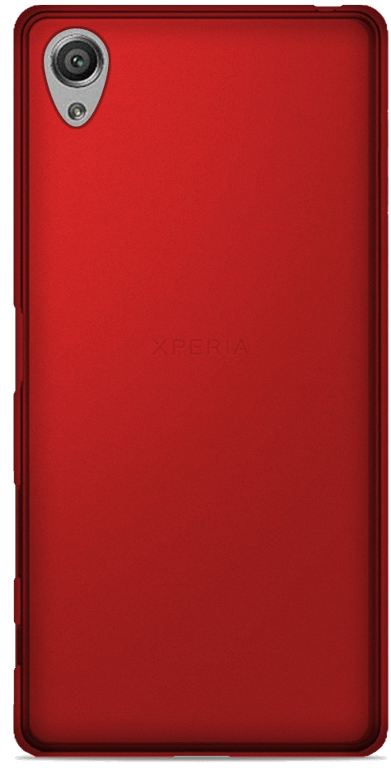 Coque silicone unie compatible Givré Rouge Sony Xperia XA