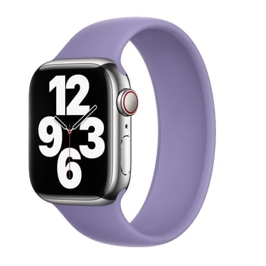 Bracelet Boucle unique en Silicone pour Apple Watch | 44/45/46/49 mm - Taille 10 - English Lavender
