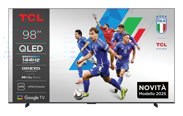 TCL P8K 98P8K TV 2,49 m (98'') 4K Ultra HD Smart TV Wifi Métallique 450 cd/m²