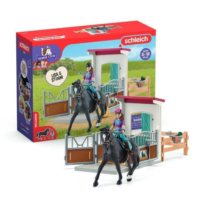 Horse Box Lisa et Storm, Figurine cheval et accessoires,  42709 Horse Club, des 5 ans - Neuf