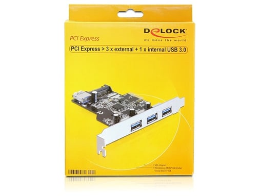 DeLOCK 89301 scheda di interfaccia e adattatore USB 3.2 Gen 1 3.1 Gen 1 Interno (Delock PCI Express Card  3 x external)