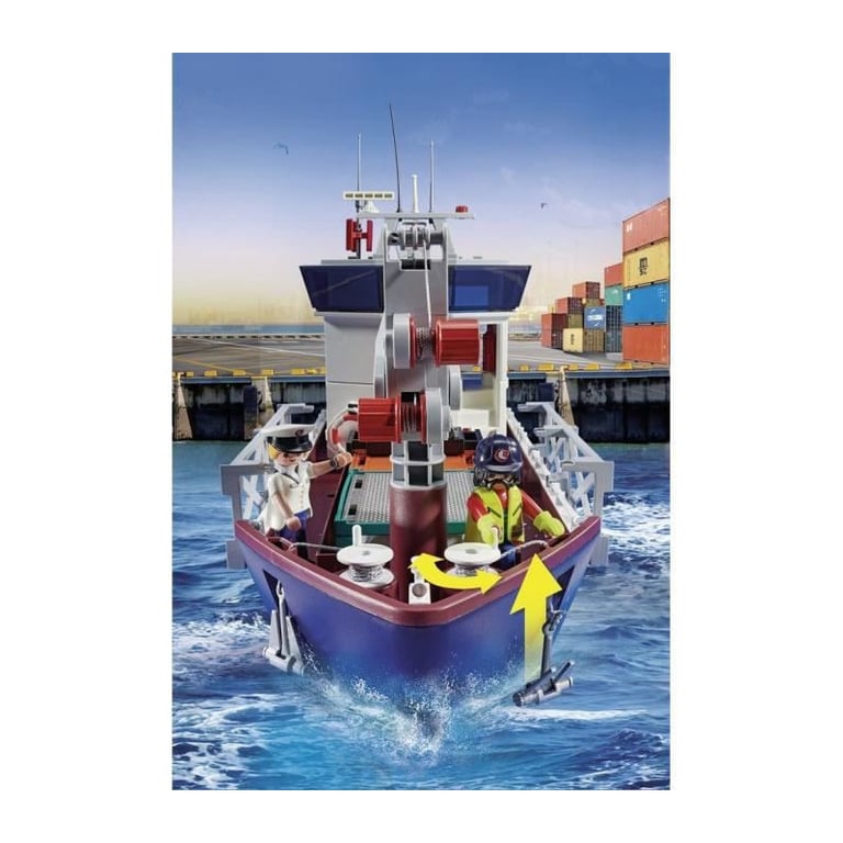 PLAYMOBIL - 70769 - Grand cargo avec bateau de douaniers - Neuf