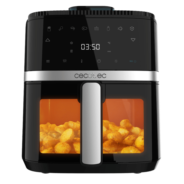 Cecotec Friteuse Sans Huile de 5 Cecofry Drip 5000 Air Fryer. Spray d'Eau 8 Menus Technologie PerfectCook 80 200ºC Fenêtre Lumière Intérieure et Panneau Tactile - vue 2