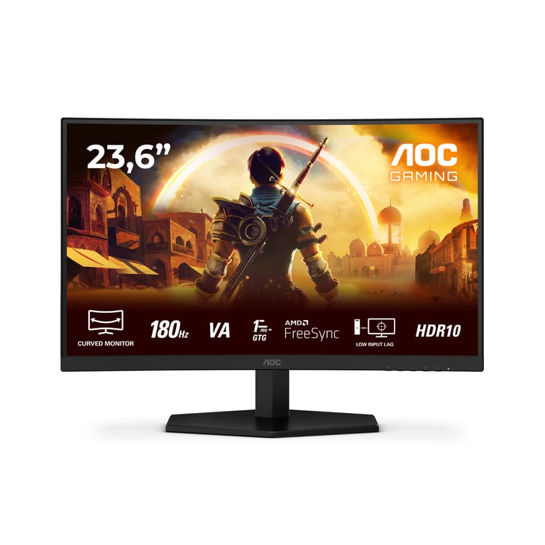 AOC G4 C24G42E écran plat de PC 59,9 cm (23.6 ) 1920 x 1080 pixels Full HD LED Noir, Rouge - Neuf