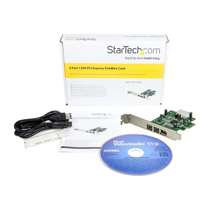 StarTech.com Carte PCI Express vers 3 Ports FireWire 800400 - vue 3