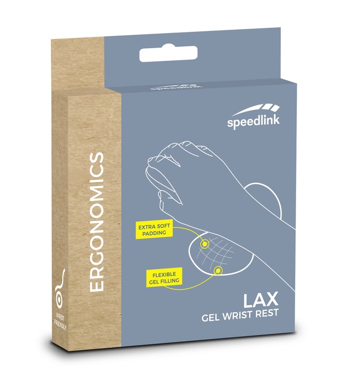 SPEEDLINK SL-620800-BK repose-poignet Gel, Caoutchouc, Velours Noir