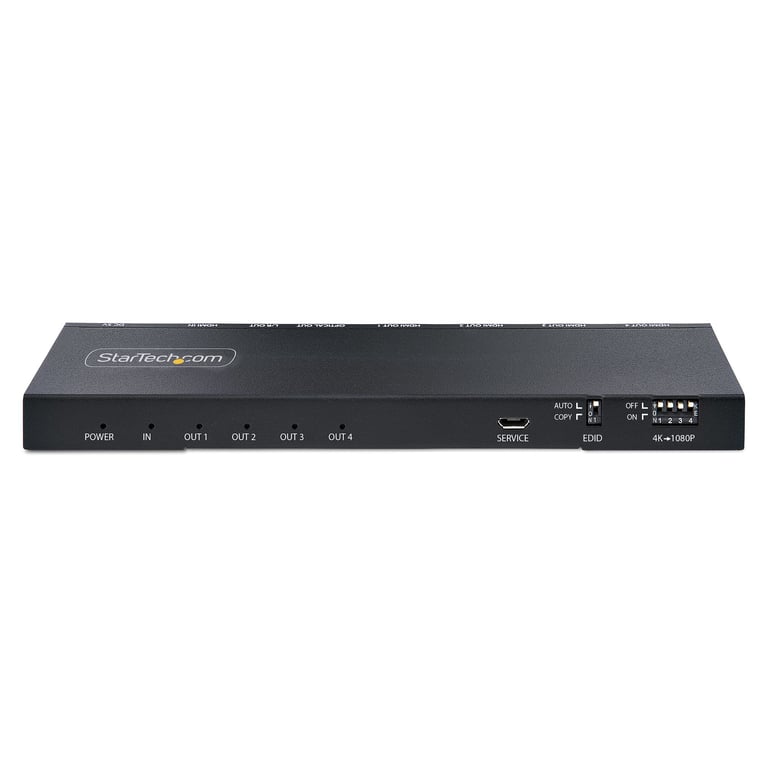 StarTech.com Splitter HDMI 4 Ports - Répartiteur HDMI 4K 60Hz avec Scaler Intégré - Répartiteur HDMI 1 Entrée 4 Sorties - Splitter HDMI 1080p PC - Port Optique 3.5mm - Neuf