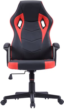 Chaise de joueur noir noir rouge