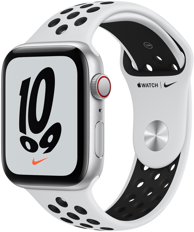 Apple Watch SE Nike OLED 44 mm 4G Argent GPS (satellite)