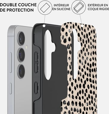 Burga Funda para Galaxy S24 Tough A prueba de golpes Modelo Almond Latte Beige