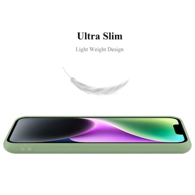 Coque pour Apple iPhone 14 PLUS en CANDY VERT PASTEL Housse de protection Étui en silicone TPU flexible