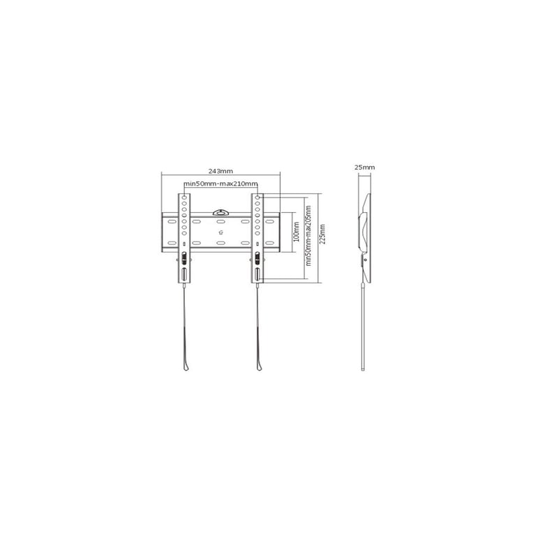 Gembird Support mural TV - vue 2