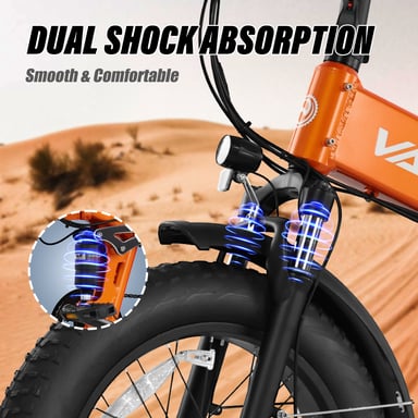 Vélo électrique pliant VARUN S20-2 tout suspendu 20 pouces avec batterie 48 V 13 Ah