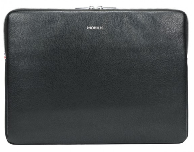 Custodia per Computer Portatile 12.5''-14'' in Similpelle Idrorepellente, Compatibile con MacBook Air e MacBook Pro 13.3'', Nero e Argento con Dettagli Metallici