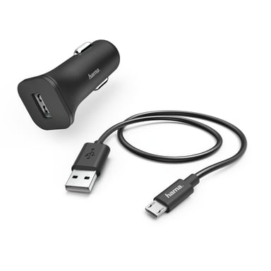 Kit charge allume cigare, micro-USB, 1 A, noir