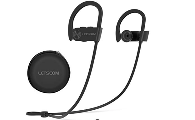 Écouteurs Bluetooth IPX7 étanches, écouteurs de sport sans fil, écouteurs Hifi Bass stéréo anti-transpiration avec micro, casque antibruit pour l'entraînement, la course, la salle de sport, 8 heures de temps de jeu