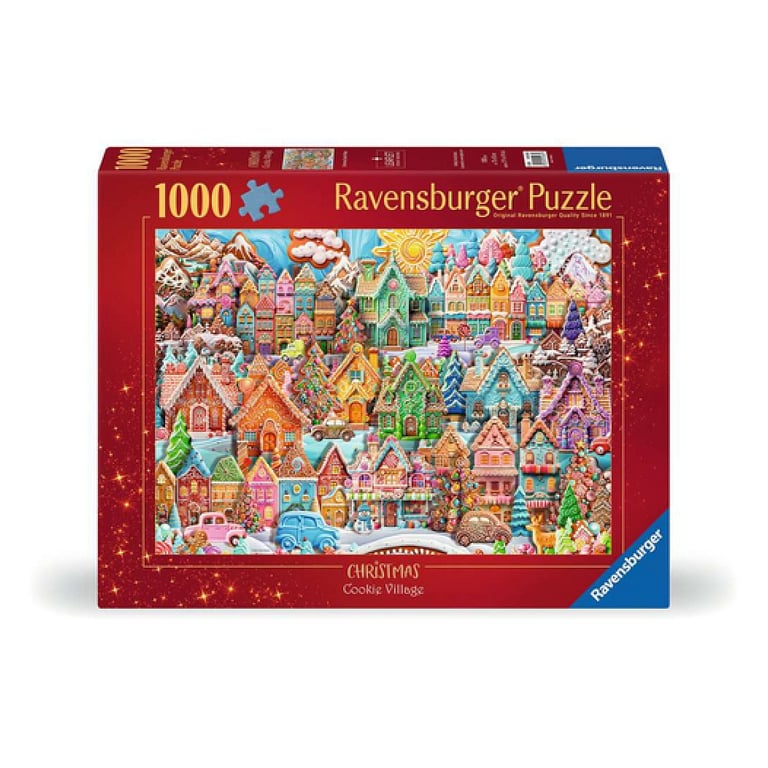 Puzzle 1000 pièces Noël au village des cookies Ravensburger France - vue 2